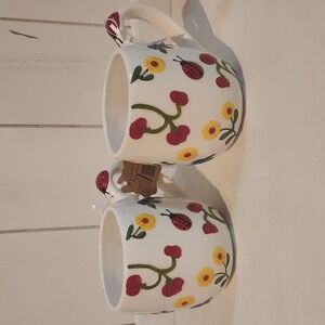 Ladybug Hand painted coffee or tea cups